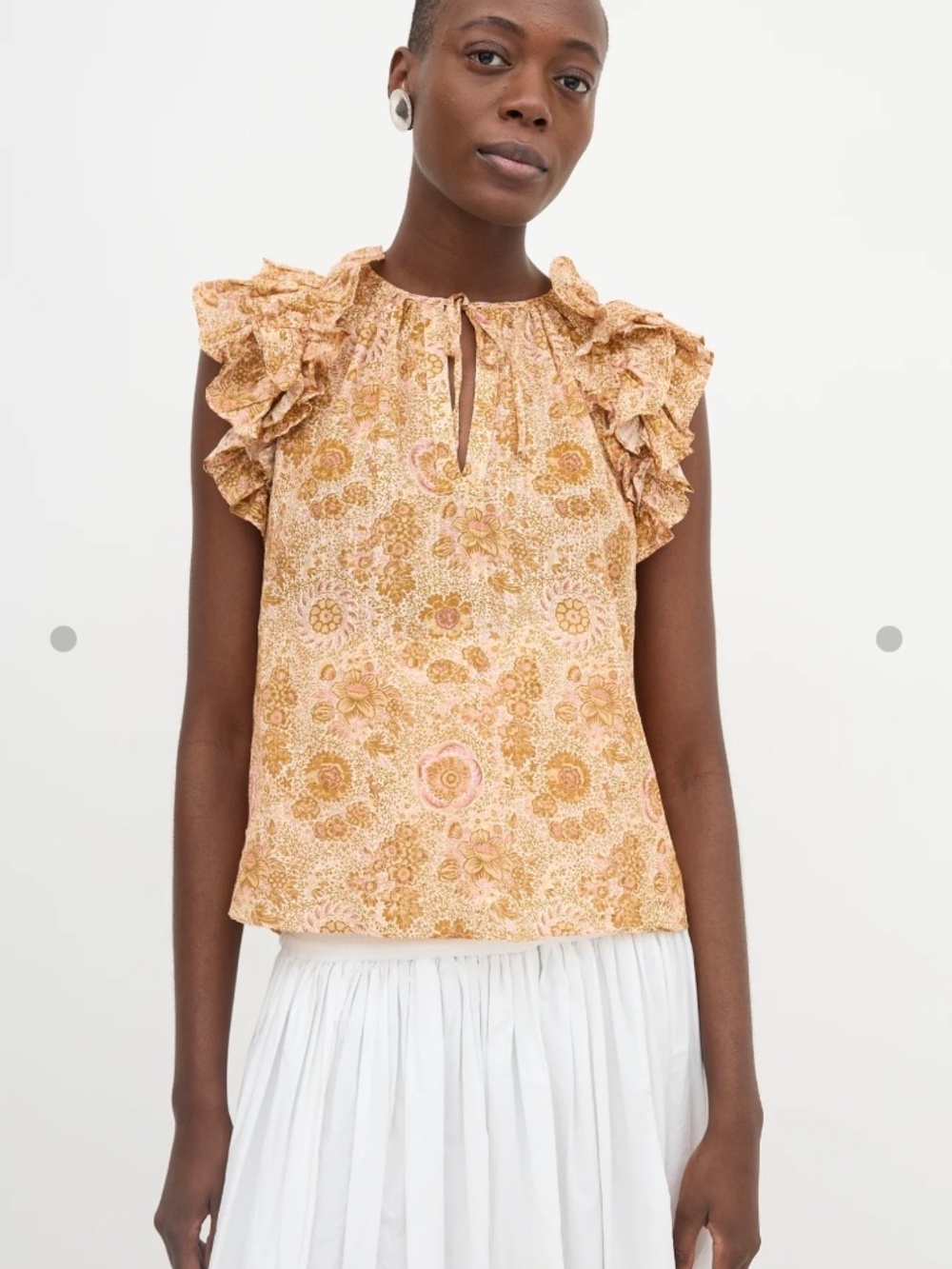 Ulla Johnson Size 8 Elisa Short Sleeve Blouse